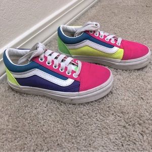 Vans Old Skool Colorblock Low Top Sneakers, Kids Size 12